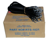 21" Rubber Tarp Straps with S-Hooks Attached (50 per Box)  | Tarping-Systems-Inc.