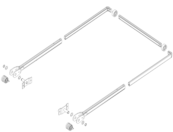 4 Spring Aluminum Arm Kit (Pin to Pin) - Tarp Bow and Pivot Pin Sets | Tarping- Systems-Inc.
